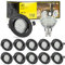 Bojim Led Einbaustrahler 230V GU10, 10x Spot Schwarz 6W 2700K Warmweiß Deckenspots 68mm 60° Schwenkbar Einbauleuchten Rund Einbauspots Decke Wohnzimmer IP20 Deckenstrahler 82 Ra 550 LM, IP20