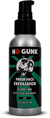 NO GUNK Natürliches Fresh Face Exfoliator, 5% AHA+BHA, für empfindliche Haut, 100 ml