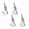 SUL Cleat Hook 100mm Heavy Duty Galvanised Rope Cord Cleat Hook, Flagpole Trailer Rope Tiebacks Roman Blind Cord Hooks for Washing Line with Screws - 4 Inch (4 PK), Silver