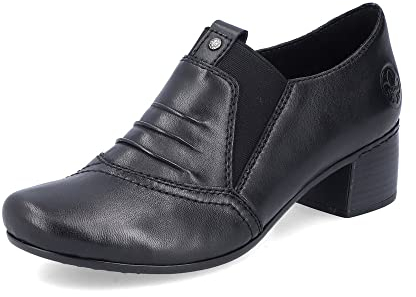 Rieker Damen Hochfront Pumps 41657, Frauen Absatzschuhe,hochhackige Schuhe,stoeckelschuhe,Ausgehschuhe,Abendschuhe,schwarz (00),37 EU / 4 UK