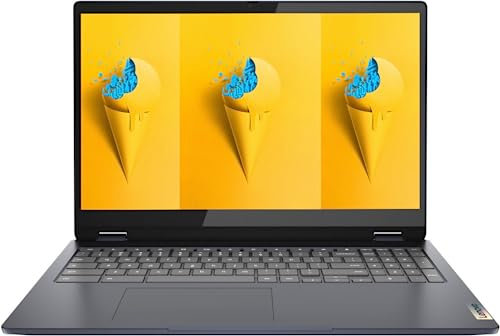Lenovo Chromebook Flex 3i da 15,6 FHD Touch Screen Laptop, processore Intel Celeron N4500, grafica Intel UHD, 4 GB di RAM, 128 GB di memoria (64 GB eMMC + scheda SD da 64 GB), Chrome OS, blu