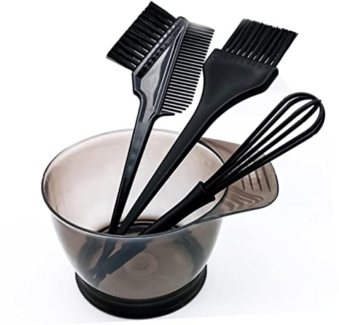 5 Stücke Teiliges Haarfärbe Praktisches Haarfärbe Werkzeug Kit mit Bürste Schüssel Kamm und Mischbesen Ideales Färbe für Zuhause und Salon Tragbar und Einfach zu Bedienen