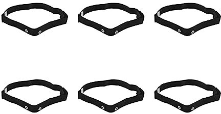 NIEI 6X Sangle de Ceinture Pectorale pour pour Moniteur de Fréquence Cardiaque de Sport, Noir