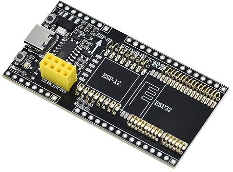 Hailege ESP01 ESP12 ESP32 Entwicklungsboard Programmierer ESP8266 Serie Universal Downloader Burn-in Fixture Test Board Programmiersockel für ESP-01 ESP01S ESP12 ESP32 CH340 Antrieb