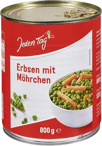 Jeden Tag Erbsen Mit Möhrchen, 0,8 kg (Füllgewicht 0,53 kg)