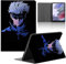 Funda Tablet para Samsung Galaxy Tab A8(2021) X200/X205 10.5'', Carcasa Anime Gojo Satoru Motifs Ultra Slim PU con Función de Soporte Flexible TPU Cubierta Trasera Protectora Cover