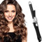 XINYUNXIN Curling Iron with Long Wand, Rotating Automatic Curling Iron, 13-Speed Temperature Adjustable, 30 Seconds Instant Heating, 1H Automatic Shut-Off, Anti-Scald, 110-240V Dual Voltage (A)