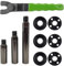 5/8-11 Glossy Black Angle Grinder Extension Shaft Connecting Rod with Grinder Adjustable Spanner Wrench Flange Nut kit Car Polisher Airway Buff Extender Rotary Extension Kit(Black 3 & 4 & 5.5)
