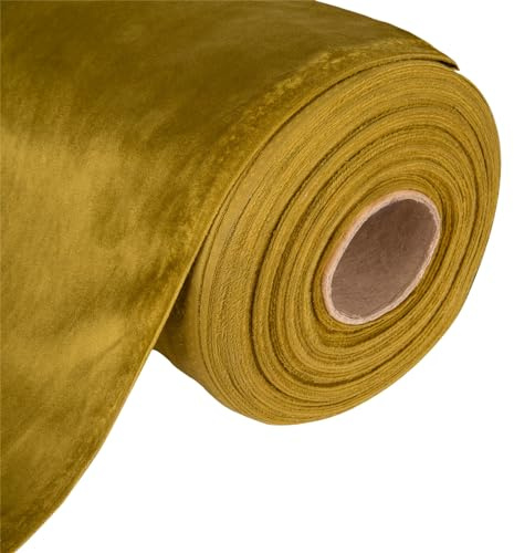 Luxuriöser Plüsch-Samtstoff, 152,4 cm breit, perfekt für Polster, Stühle, Sofabezüge, Vorhang und Rollo, strapazierfähiger Samtstoff, Wohnkultur (Olivgrün, 5 m)