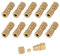 GIONAR 10Pcs 3/16 Brake Pipe Fittings, Brass Brake Line Connector, Brake Line Fittings for 4.75mm Dia Tube