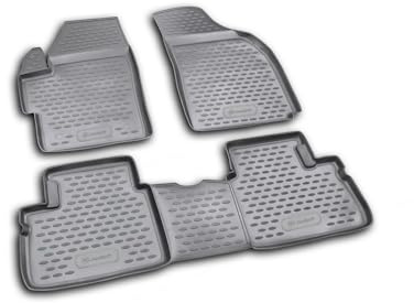 Element Passgenaue Premium 3D Gummimatten Fussmatten passend für Citroen C3 01/2010->, 4 TLG. (grau)