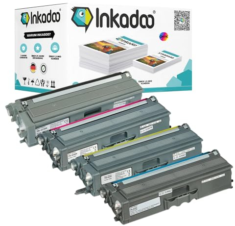 Inkadoo Kompatibel Toner f r Brother TN-423 enth lt 4X Tonerkartusche Multipack MFC-L 8900 Series HL-L 8260 DCP-L 8410 Series, ca. 18.500 Seiten Tonerpatronen, Drucker Toner