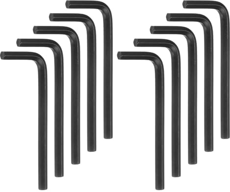 QUARKZMAN 10PCS Innensechskantschlüssel 4mm L-Form Sechskantschlüssel metrische Schlüssel Chrom-Vanadium-Stahl Reparaturwerkzeug für Heimreparaturen, schwarz