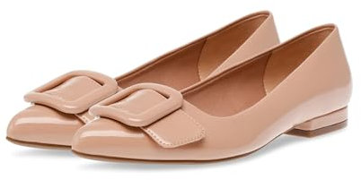 Anne Klein Damen Kalea Ballerinas, Natürliches Lack, 41 EU