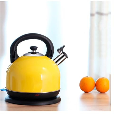 3L kettle Electric, Fast Boil 2000W Stainless Steel Cordless Kettle, Boil Dry Protection, Auto Shut Off, Light Indicator (Yellow)