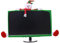Weihnachtsdekoration Computer Monitor Cover Elastic Computer Cover kreative Stoffabdeckung Weihnachtsdekorationen für Home Office Decor (Snowman)