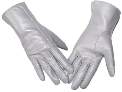 Damen Schaffell-Handschuhe, Wärme Plus, Fleece, kurz, dünn, Touchscreen, Damenfarbe, Lederhandschuhe, Cs2-Touchscreen, 8