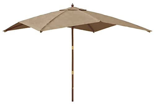 Annlera Garten-Sonnenschirm Balkonschirm Marktschirm Moderne Outdoor-Schirm Tischschirm Strandschirm Gartenmöbel Moderne und Elegante Design Wasserdicht und Sonnenschutz Taupe 300x300x273 cm