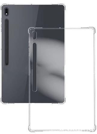QJONSIU Coque Compatible avec Samsung Galaxy Tab S10 Ultra, [Protection Airbag] Coque Protecteur Antichoc Ultra-Mince, Coque Souple TPU Transparent Case-Transparent