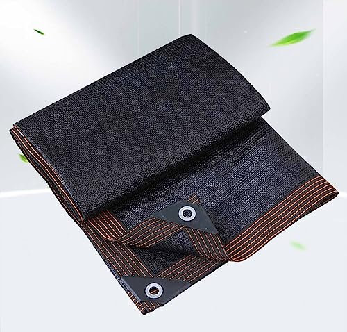 Tenda parasole nera, 3 x 6 m, di piccole dimensioni, blocco UV, traspirante, per esterni, patio, giardino, piscina, rete resistente agli strappi con bordi rinforzati, ideale per la protezione di