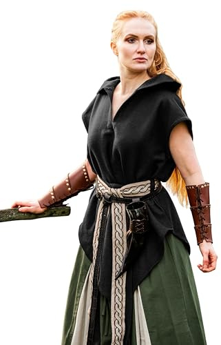 Leonardo Carbone® Waldläufer Tunika Aldon Unisex - Mittelalter Kleidung Herren & Damen, Mittelalter Hemd, Freizeithemden Kurzarm, Karneval Kostüm, LARP Kleidung - 100% Baumwolle