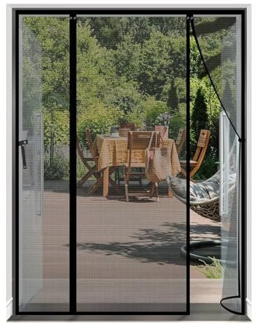 Insektenschutzrollo Fliegengitter FüR Fenster, 115x250cm Fliegengitter Magnet Tur Selbstbausatz Automatisches SchließEn Schwarz