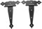 OSALADI 2pcs Shaped Hinges Iron Door Hinges Paint Finish Noiseless Rotation for Cabinets