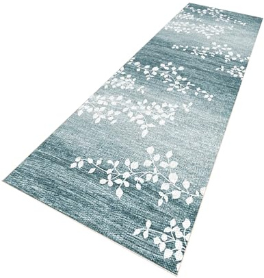 PaGuvFng Läufer Lang Flur rutschfest Teppich Küche 90 x 160 cm Waschbar Kurzflor Küchenläufer Schlafzimmer Bettvorleger für Flur Waschküche Eingang Wohnzimmer schmutzfangmatte