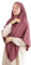 Khimar Hijab Überzieh-Oberteil Jilbab für muslimische Frauen verhüllt KH300, Blush, One size