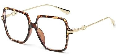 EYEGLSMST Übergroße Lesebrille 1,0 für Damen, Mode Große Blaulicht Blockierende Computerleser, Stilvolle Gross Leser Brille Geeignet für Menschen mit Großen Gesichtern