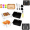 Azragon 20in1 Ninja Dual Air Fryer Accessories, Stainless Steel Racks, Heat-Insulated Clip, Oil Brush, Sausage Skewers,Cake Boxes, and Oven Shelf.