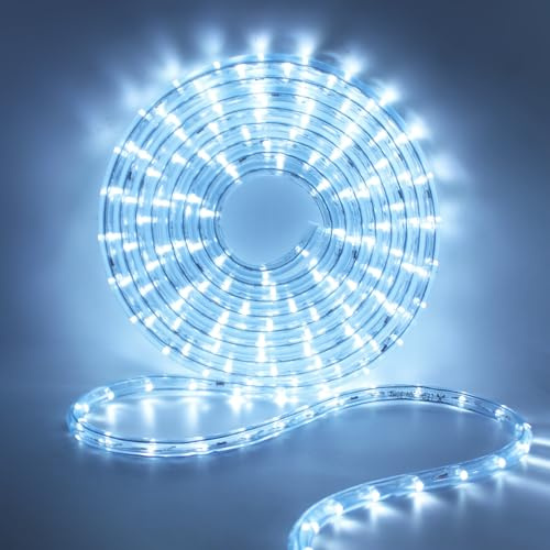 HEGEHE LED Lichterschlauch Außen, 36leds/m Wasserfest LED Schlauch Lichterkette Licht Leiste für Garten,Party,Weihnachten,Zaun,Dach,Dekoration Beleuchtung (Weiß, 5M)