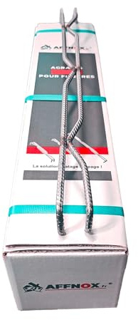 Agrafes Acier pour Fissures Murales - 30cm - Lot 20 - Idéales pour réparation façades, dalles, béton et tous type de murs - Fabrication française