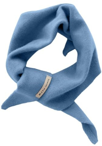 Generisch Woll Dreieckschal Gestrickter Dreieckschal Damen Kopftuch Multifunktionaler Warmer Gestrickter Schal Blau Einheitsgröße