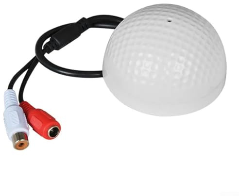 Mini CCTV Microphone with Built-in Preamp for AHD DVR & IP Cameras – High-Sensitivity Sound Pickup Mic, 300–5 kHz Frequency Range, DC