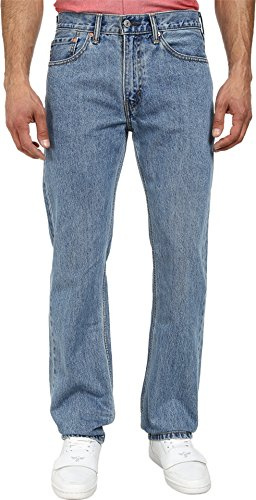 Levi's Men's 505 Regular Fit Jeans (Also Available in Big & Tall), Light Stonewash, 34W x 32L