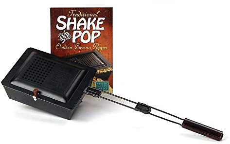 Wabash Valley Farms Whirley Pop Lagerfeuer Popcorn Popper - Traditioneller Shake and Pop, leichter Camping Popcorn Popper mit langem Griff, 3 Quarts.