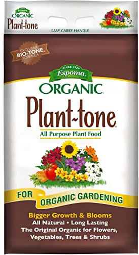 Espoma Organic Plant-Tone 5-3-3 Natural & Organic All Purpose Plant Food;18 lb. Bag; The Original Organic Fertilizer for All Flowers, Vegetables, Trees, and Shrubs.