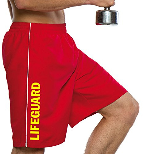 Rote Bademeister-Shorts Gr. L, rot