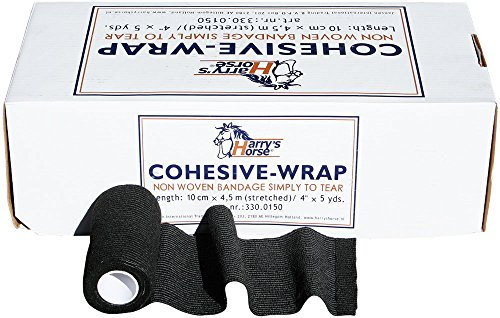 Harry's Horse 33000150-05 Bandagen Cohesive Box, 18 Stück, schwarz