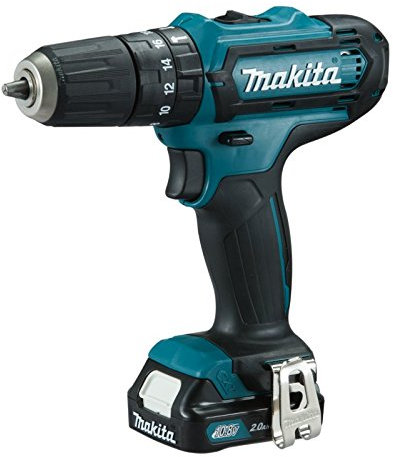 Trapano a percussione MAKITA 12V CXT - 2 batterie BL1020B 2.0Ah - 1 caricabatterie DC10WC HP331DWAE