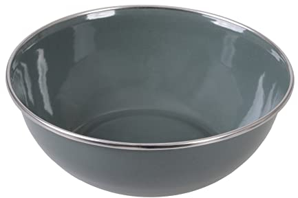 GRÄWE Camping/Müsli Schale - 500 ml (Ø 15 cm), Emaille, Grau