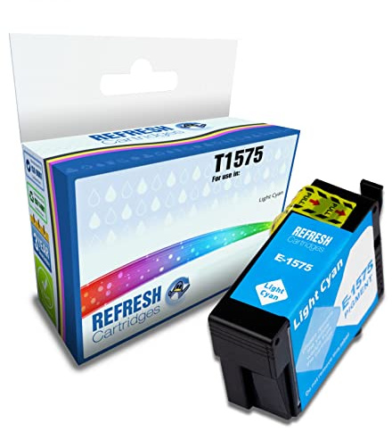 Refresh Cartridges Compatible Ink Cartridge Replacement for Epson T1575 (Light Cyan)