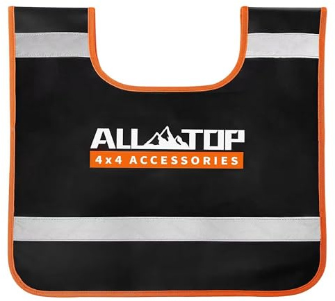 ALL-TOP Winch Damper, Vinyl Winch Cable Damper for Safety Recovery absorb Break Energy when Cable or Rope break - High Visibility Reflective Strip, Black, 1 pc