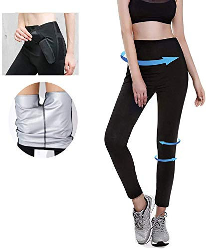 Moonssy Pantaloni Sauna Dimagranti per Donne, Hot Shaper Yoga Fitness, Thermo Neoprene Sudore, Hot Thermo (S)
