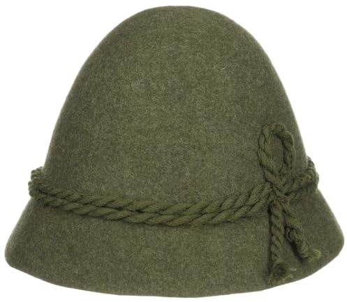 Lodenhut Manufaktur Schinderhannes Tyrolean HatManufaktur Wool Felt hat Wanderer´s (58 cm - Olive)