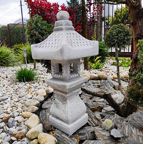 Decoración de Adornos de jardín - Pagoda/Linterna de Estilo japonés de Piedra TACHI-Gata-Oki