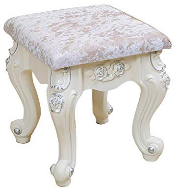YZJJ Vanity Hocker Stuhl, gepolsterter gepolsterter Make-up Sitz, Bequeme Klavierbank Einfache Montage Moderner Stuhl, rückenfreier Vanity Hocker für Zimmer oder Schlafzimmer