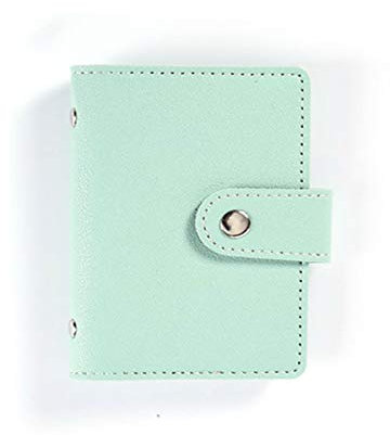 tooloflife Porte-cartes de crédit en cuir synthétique pour femme, 6 couleurs, 6 sections, 1 poche, 65 g, style classique, Vert, Lot de 2