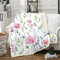 Homemissing Rosa Poppy Kuscheldecke Mohnblumen Decke 150x200cm für Schlafsofa Couch Botanisch Blumendruck Flanell Fleecedecke Ultra Weich Dekor Bunte Wildblumen Wohndecke